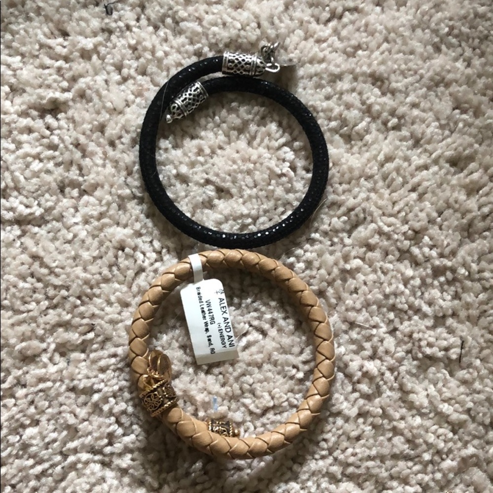 Alex and Ani Leather Wrap Bracletes! Read descrip